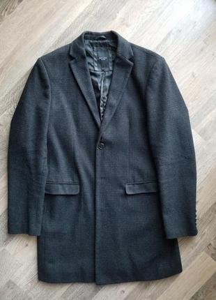 Шерстое пальто от бренда new look tommy hilfiger hugo boss calvin klein zara1 фото