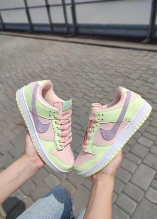 Nike sb dunk low lime peach4 фото