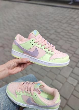 Nike sb dunk low lime peach3 фото