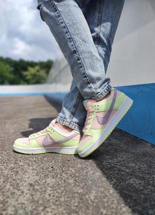 Nike sb dunk low lime peach2 фото