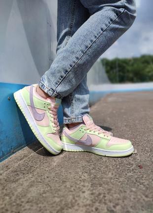 Nike sb dunk low lime peach8 фото