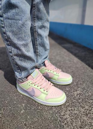 Nike sb dunk low lime peach7 фото