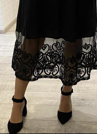 Платье с кружевом shein