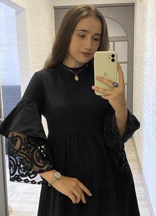 Платье с кружевом shein