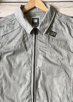 Чоловіча світла бежева демісезонна куртка overshirt g-star raw 3301 оригінал ветрівка жакет поло raw denim2 фото