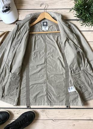 Мужская светлая бежевая демисезонная куртка overshirt g-star raw 3301 оригинал ветровка жакет поло raw denim8 фото