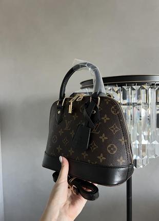 Женская сумка в стиле louis vuitton alma brown/black10 фото