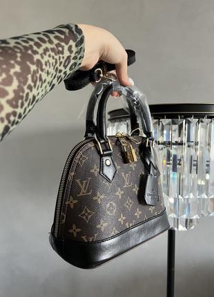 Женская сумка в стиле louis vuitton alma brown/black5 фото