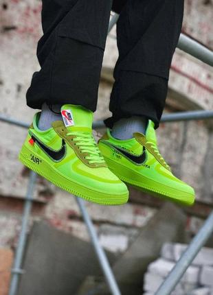 Кросівки чоловічі nike air force 1 low off-white volt