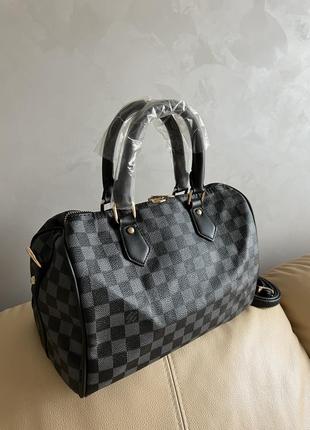 Женская сумка в стиле louis vuitton speedy grey