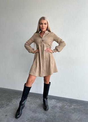 Жіноча сукня з вельвету