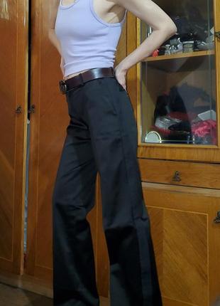 Сатинові атласні прямі штани atos lombardini італія преміальний люксовий бренд5 фото