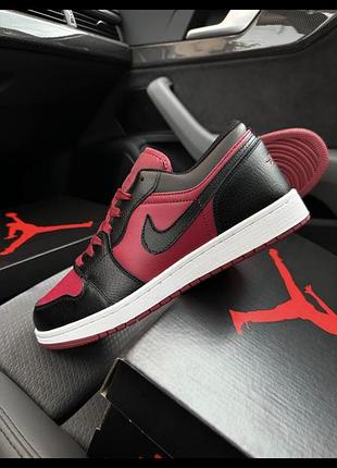 Nike air jordan 1 low black white wine