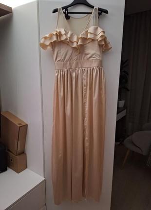 Золота шовкова сукня2 фото