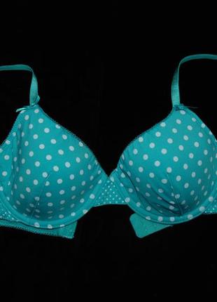 80b /36b гладкий  контурный базовый бюстгальтер  в горошек matalan