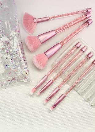 Хит! 7 шт в футляре кисти для макияжа набор pink crystal probeauty4 фото