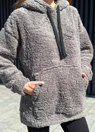 Женская теплая кофта худи тедди 🧸⚘️