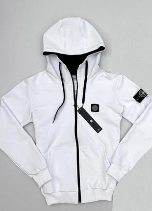 Кофта зип худи stone island