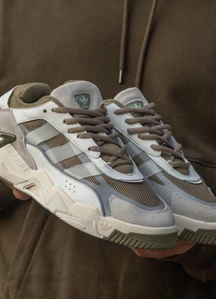 Стильні ядові кросівки adidas niteball v2 white olive