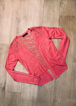 Красива кофтинка накидка з гіпюровою спинкою "new look"