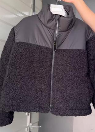 Зимняя курточка из эко меха, трендовая, очень крутая моделька в стиле h &amp; m6 фото