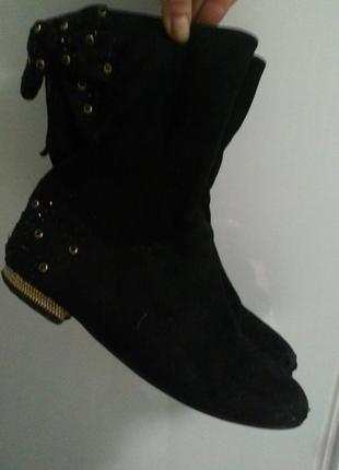 Сапоги деми черные