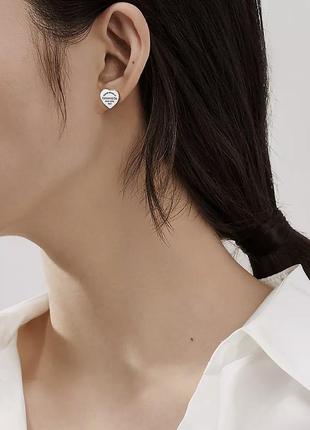 Tiffany & co колекція return сережки тіфані срібні сердечка срібло