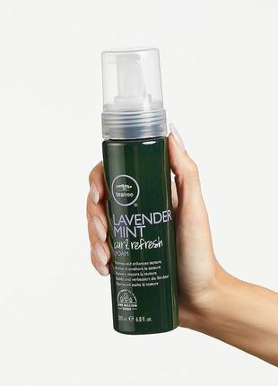 Освежающая пена мусс для кудрявых волос paul mitchell tea tree lavender mint curl refresh foam 200ml