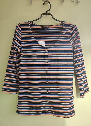 Лонгслив бренда peacocks кофта свитшот в полоску весна-осень