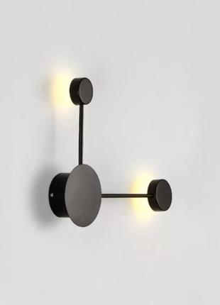 Бра настенное led b2021/2-bk-k черный 33х45х7 см.