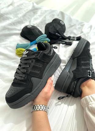 Adidas forum x bad bunny black