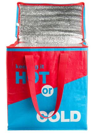 Термосумка, сумка-холодильник. (32х20х35 см 22 л). sannen cooler bag. красно-синяя dt4244