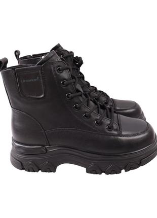 Ботинки женские li fexpert черные натуральная кожа, 40