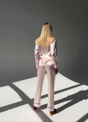 Женская пижама victoria’s secret с рубашкой с длинным рукавом и брюками8 фото