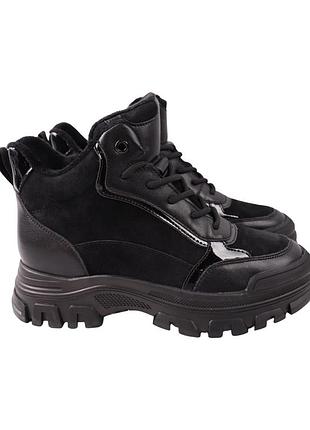 Черевики жіночі berisstini чорні натуральна замша, 41