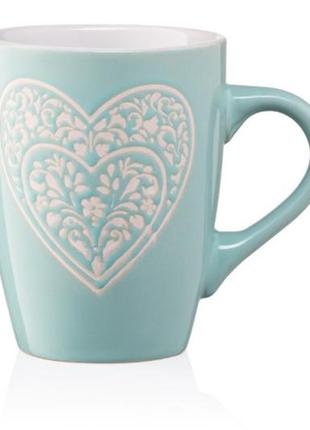 Кружка ardesto heart ar-3467-bl 330 мл голубоя