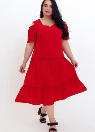 Платье тм all posa люсьена красный 50 (100690)
