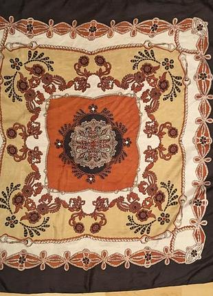 Хустка шовк карамельні тони