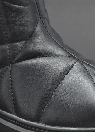 Жіночі модні чорні зимові шкіряні черевики на платформі best vak 108391016 фото