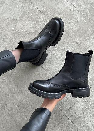 Челси деми зима. черные и бежевые