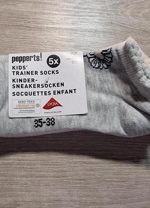 Укорочені носки для дівчинки pepperts 35-38 розмір