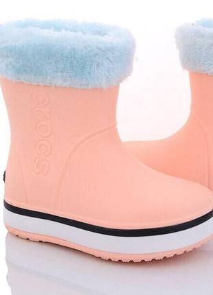 Чоботи р22-36 дитячі легенькі з піни гумачки на дівчинку