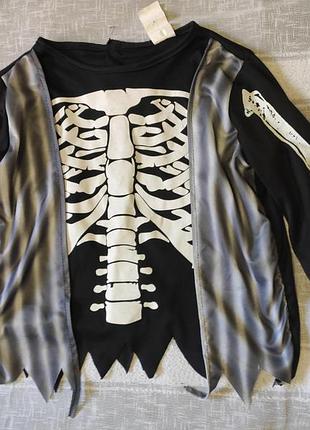Карнавальный костюм кофта скелет кокшей на 4-6роков