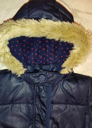 Осенняя куртка на девочку, бренда next , синего цвета, 104 см, 3-4 года3 фото