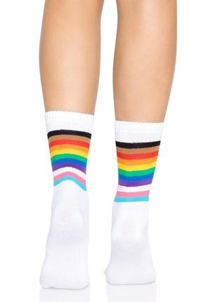 Шкарпетки жіночі в смужку leg avenue pride crew socks rainbow, 37-43 розмір2 фото