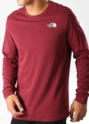 Шикарный лонгслив the north face manches easy long sleeve red