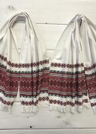 Набор украинских рушников тканный красный дубок 90 см