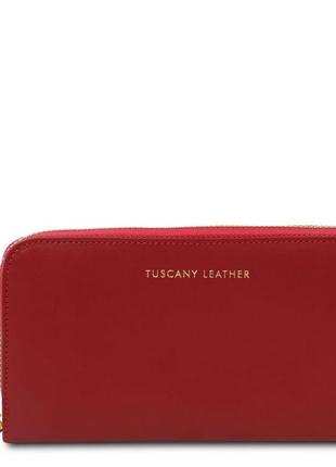 Фирменный эксклюзивный кожаный бумажник для женщин venere tuscany tl142085 (красный)