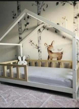 Ліжко дитяче з дерева ясен, спальне місце 190*80 см