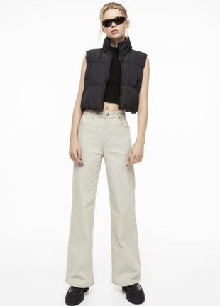 Класні бежеві джинси палаццо від h&m